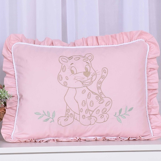 Almofada Decorativa Zoo Rosa Oncinha - 01 Peça