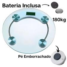 Balança Digital Vidro Temperado Para Banheiro Quadrada Capacidade 180 Kg