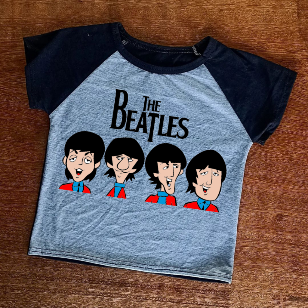 Camiseta The Beatles Rostos - Infantil Unisex
