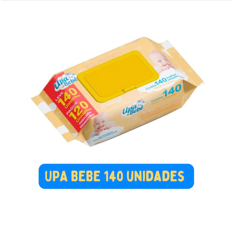 Lenço Umedecido UPA Bebe Nova Embalagem com 140 Unidades