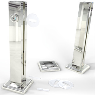 Coluna Torre Pinça Aço Inox 304 30cm Guarda Corpo