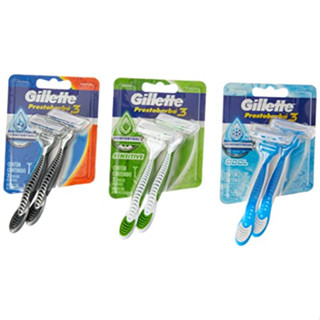 Par de Aparelho de Barbear Gillette Prestobarba 3 (1 embalagem com 2 unidades)