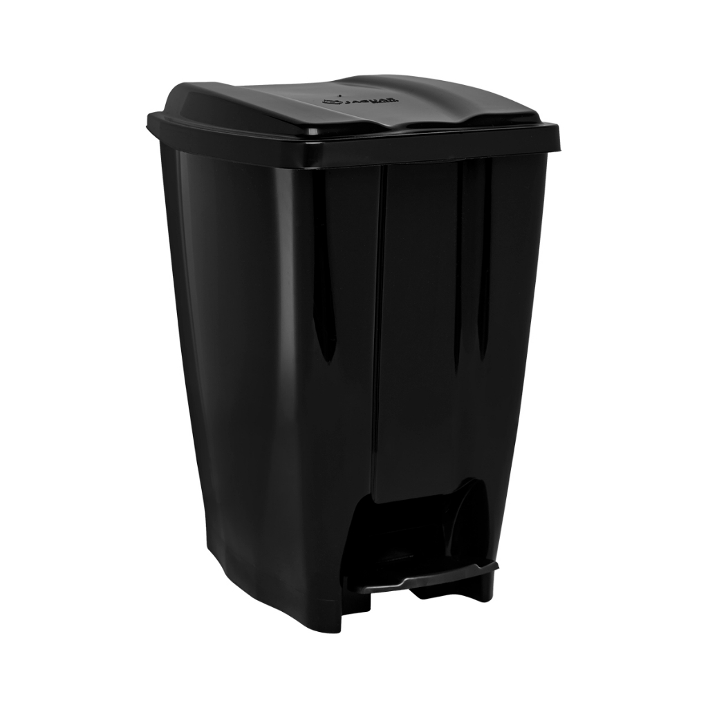 Lixeira Com Pedal Preta 7 15 20 40 Litros Banheiro Cozinha Escritório Multiuso - Jaguar em Oferta na Shopee