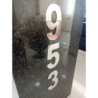 kit 3 números inox 15 cm corte a laser em Oferta na Shopee