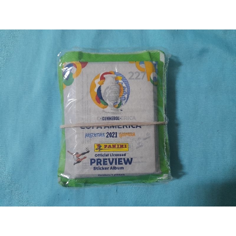 20 envelopes lacrados de figurinhas Copa América Preview 2021