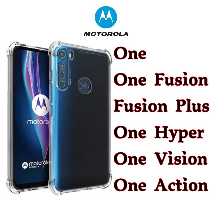 Capa transparente capinha TPU Anti Shock Impacto MOTO ONE/ONE FUSION/ONE HYPER/ONE VISION/ACTION