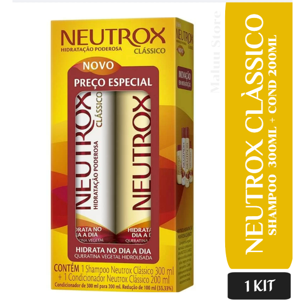 Kit Shampoo 300ml + Condicionador 200ml Clássico Neutrox