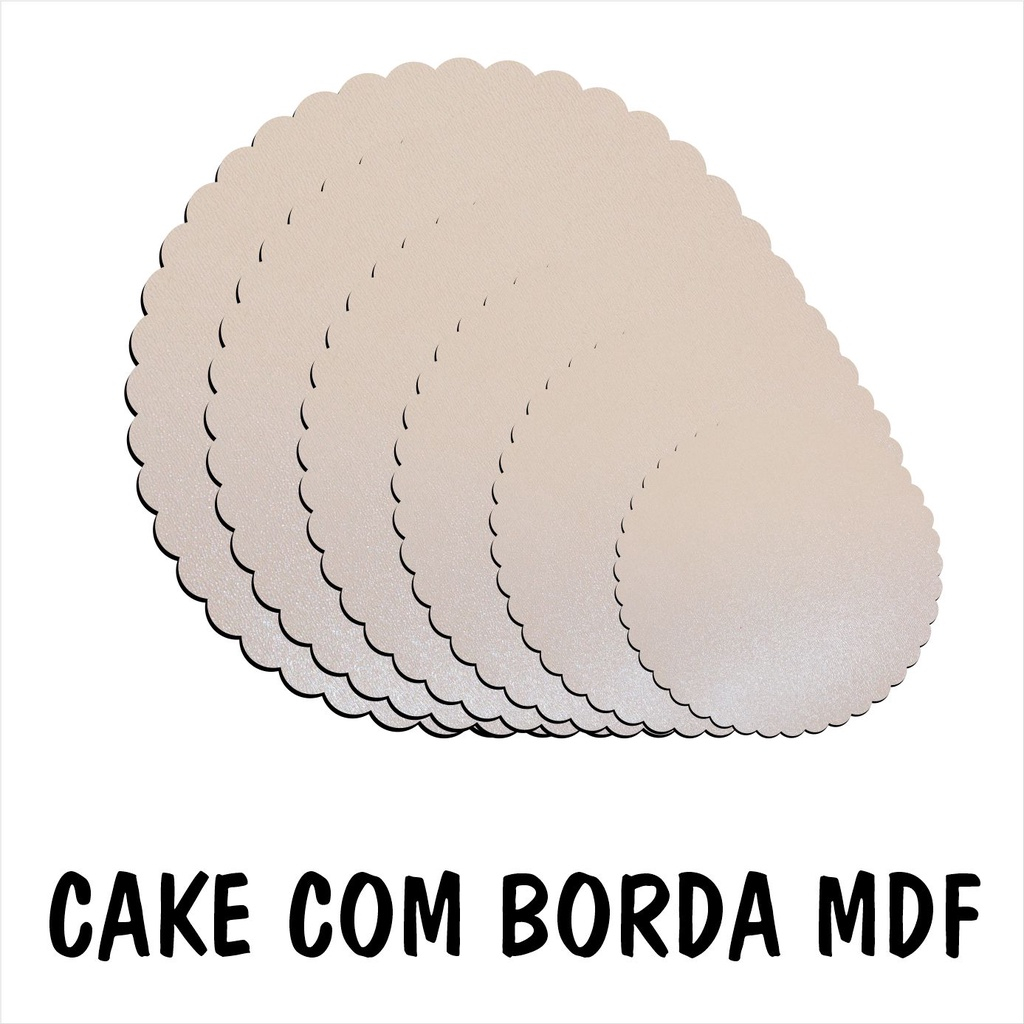 Cake Board Borda Nuvem - Disco de Bolo - Confeiteiro Decoração - MDF 3 mm - Tamanhos de 15 a 40 cm em Oferta na Shopee