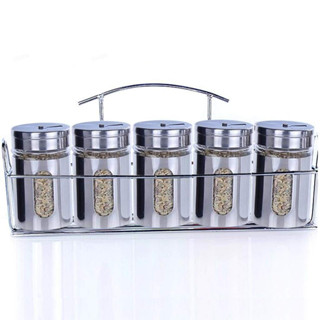 Amazon Porta Condimentos Temperos Inox 5 Pcs Com Suporte