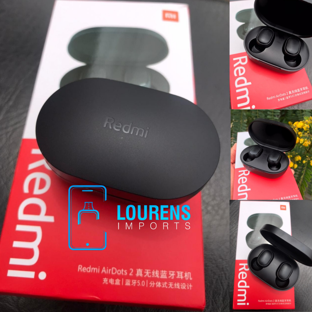 Fone ouvido Xiaomi Redmi Airdots 2 sem Fio Bluetooth 5.0 Gamer Black
