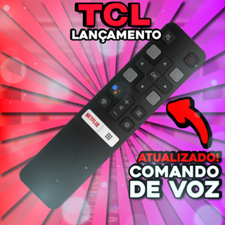 Controle Para Tv TCL COMANDO DE VOZ Smart 4k Netflix Globoplay Com Pilhas