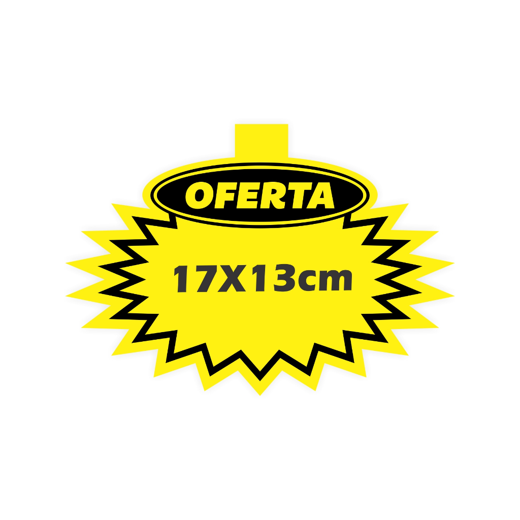 100 Splash BLACK Cartaz Oferta Supermercado 17x13 cm Amarelo e Preto Black Friday