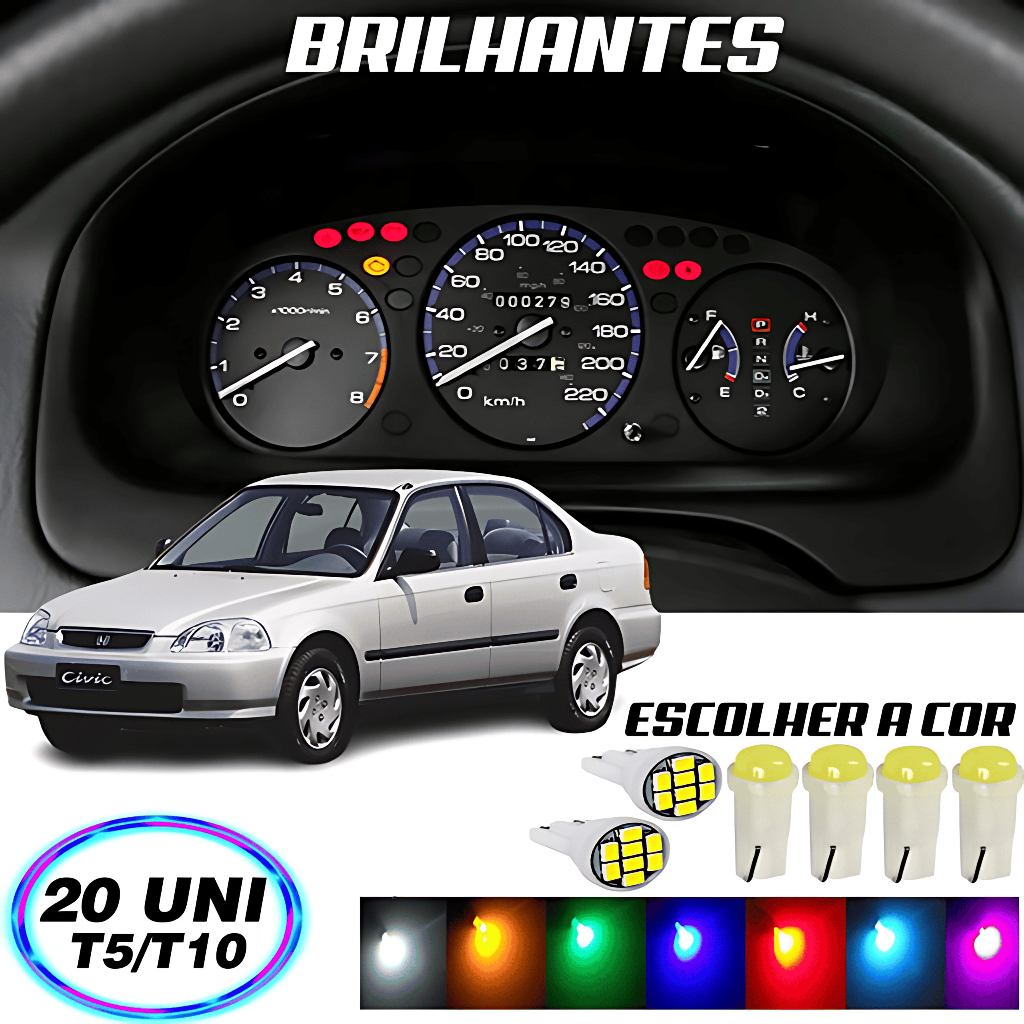 Lâmpada Painel Honda Civic 20 Peças em Oferta na Shopee