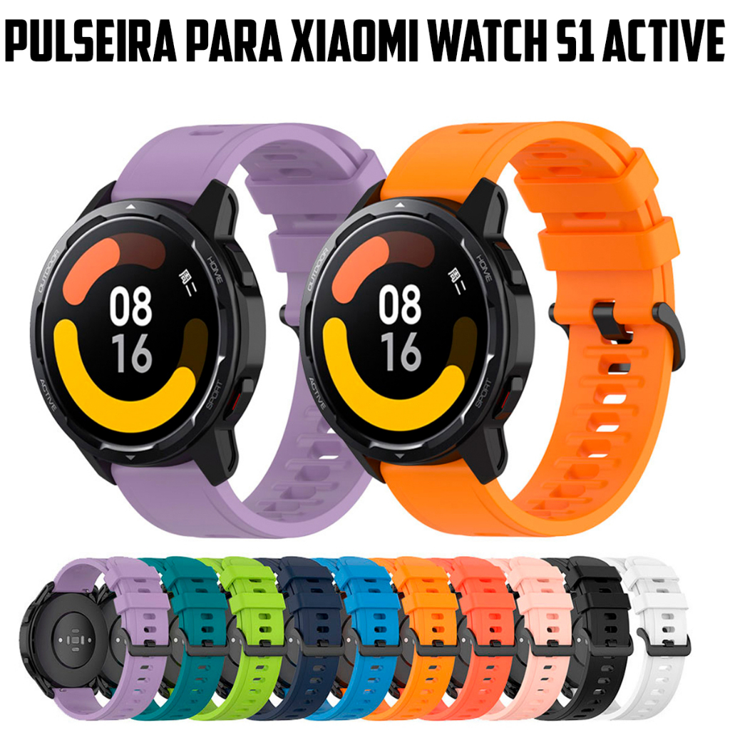 Pulseira De 22mm Compativel Com xiaomi Watch S1 ACtive De Silicone ajustavel