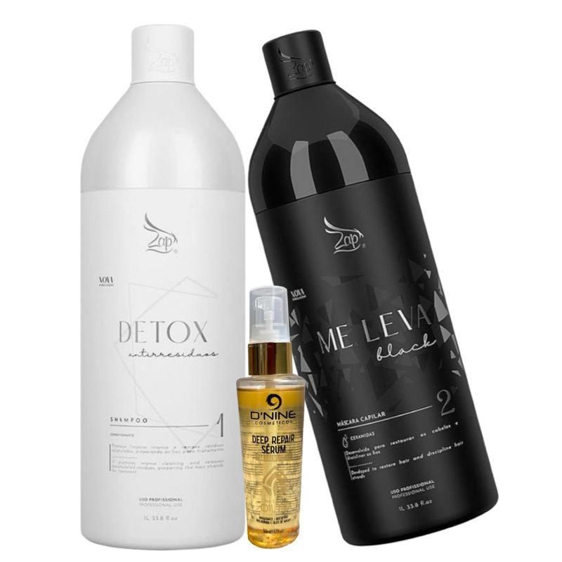 Escova Progressiva Profissional Zap Me Leva Black Original Alisa Cabelo Afro 100%