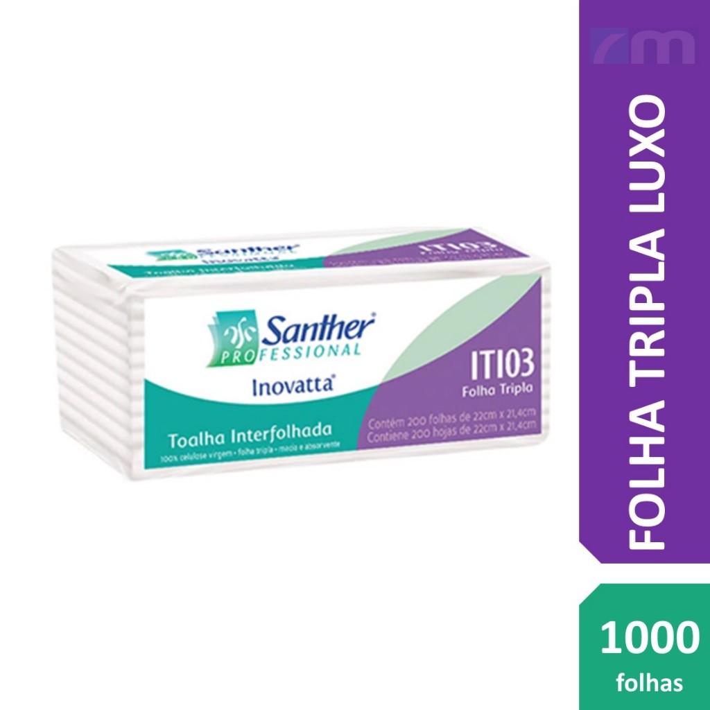 Papel Interfolha Folha Tripla Inovatta Super Macia Kit 1000 Folhas em Oferta na Shopee
