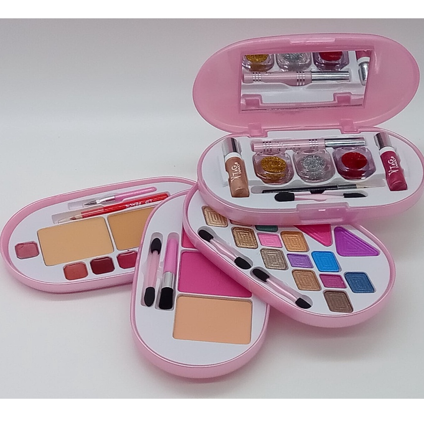 Kit Estojo Maquiagem  Completo Noiva Oval. em Oferta na Shopee