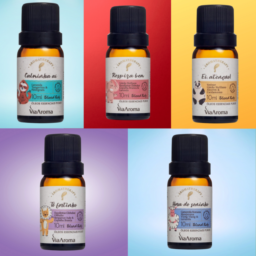 Blend de Óleo Essencial Infantil Criança Kids Aromaterapia Via Aroma 100% Natural Vegano em Oferta na Shopee