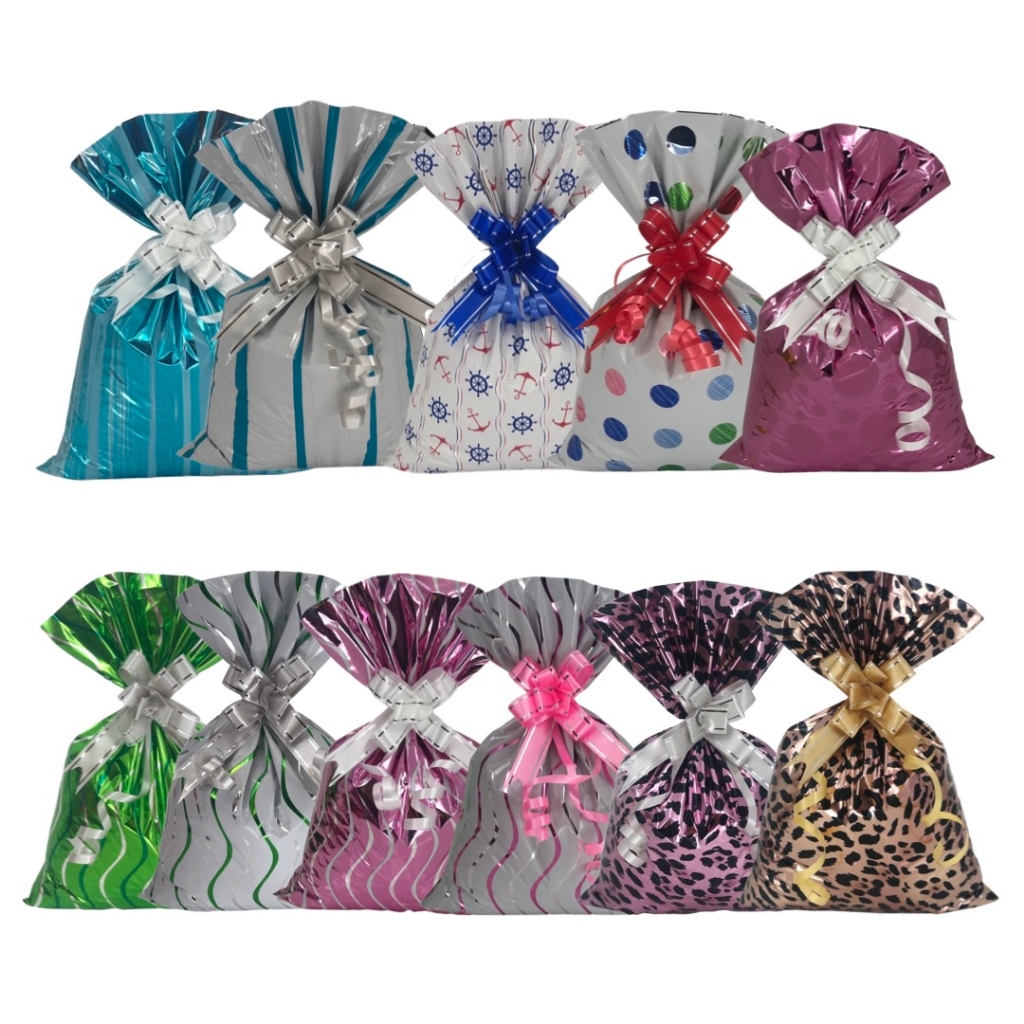 Sacos de presente BOPP metalizados 20x29cm 50un em Oferta na Shopee