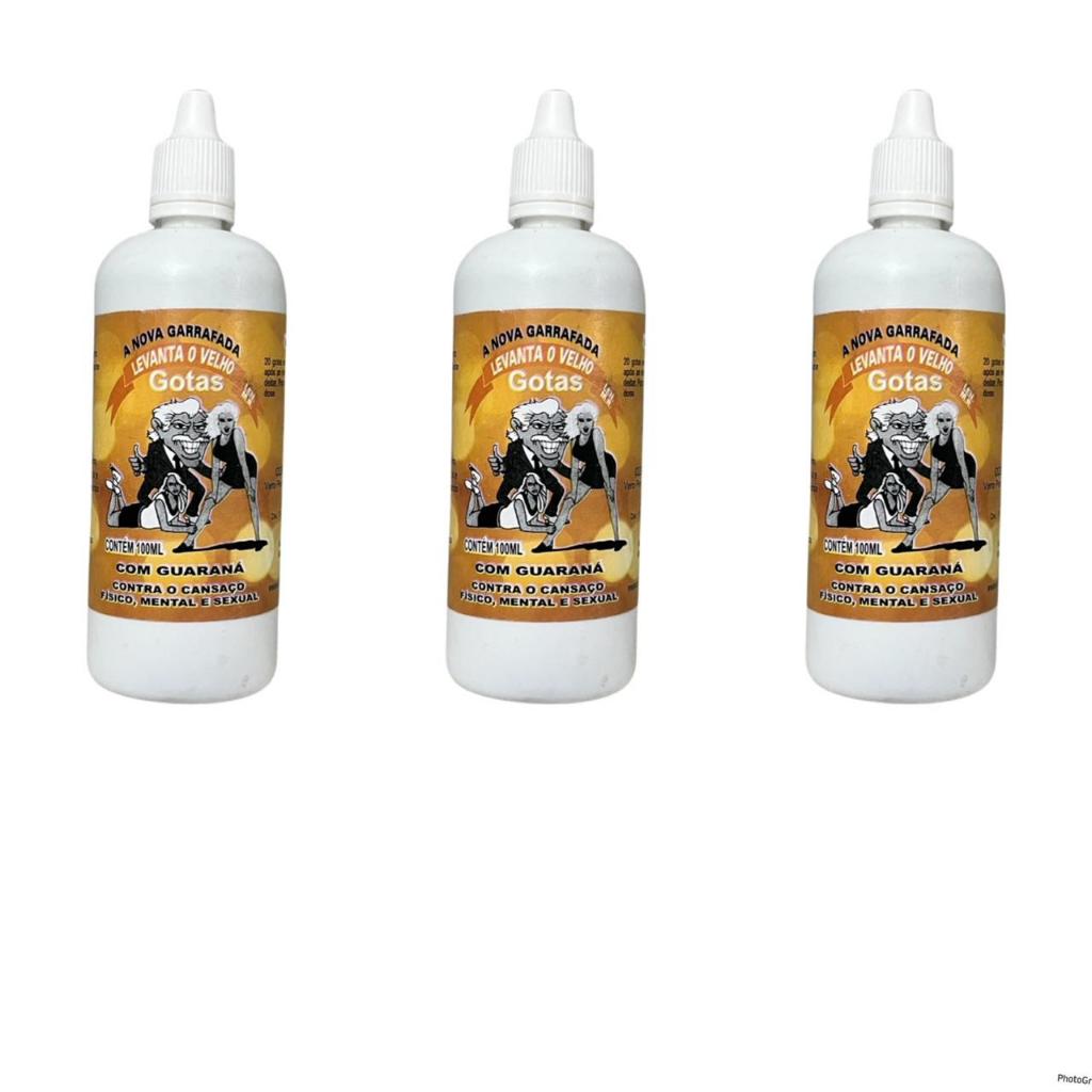 3 und Gotas de Levanta o Velho - 100ml (cada)  - Produto 100% NATURAL em Oferta na Shopee