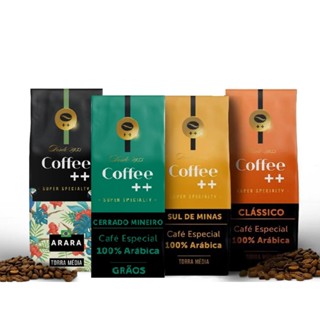 Kit 4 Pacotes Café Especial Em Grãos Coffee Mais Classico, Arara, Sul de Minas e Cerrado