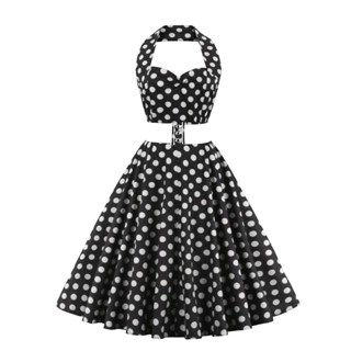 Vestido De Bolinha Anos 60 ou 70 Festa Retrô Vintage Traje Para Baile Fantasia Midi Bolas Poá Evangélico Barato P12 em Oferta na Shopee