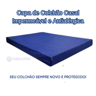 Capa de Colchão Casal Impermeável Hospitalar Antialérgica Antimofo Antiácaro com Elástico