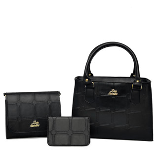 Promoção Kit 3 Peças Bolsas Feminina Transversal Carteira Livia Sabatini
