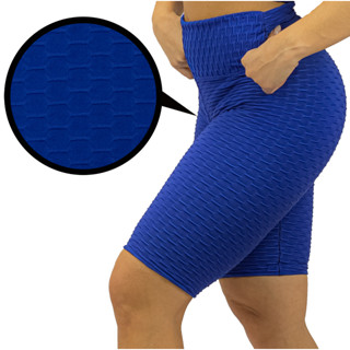 Bermuda Bolha Texturizada 3D Feminina Academia Fitness