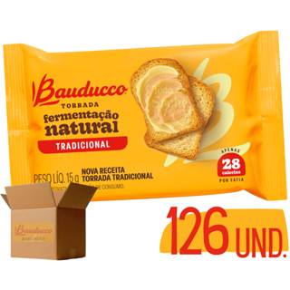Torrada em Sache Tradicional Salgada Bauducco Caixa 126 Sachês