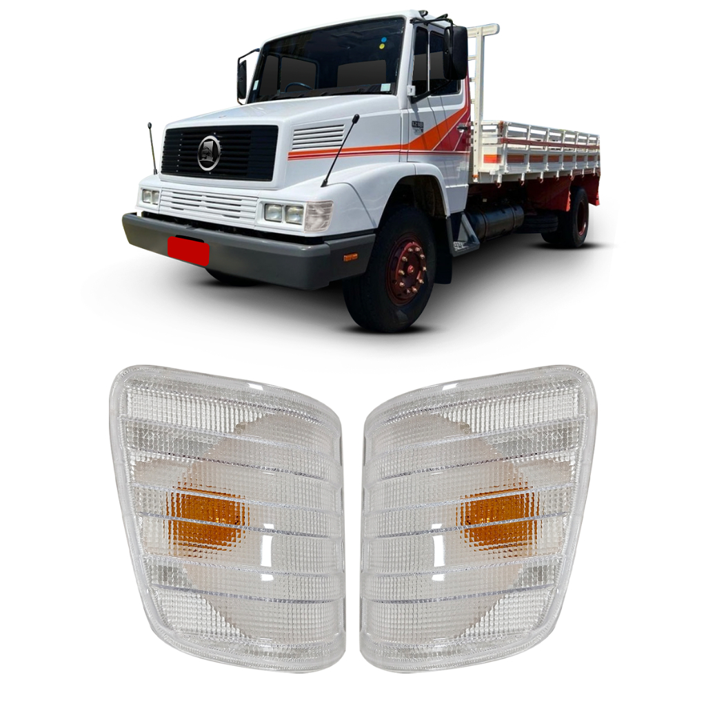 PAR LANTERNA SETA PISCA CRISTAL CAMINHÃO MB 1214 1218 1418 1620 1935 1938 COM MEIA LUZ em Oferta na Shopee