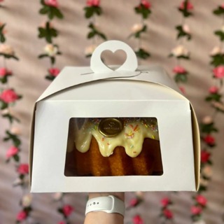 KIT 5~20 Caixas Para Bolo/torta 25x25x14cm Branco Com Visor, Bolo Simples, Bolo Caseiro, Cake Board em Oferta na Shopee