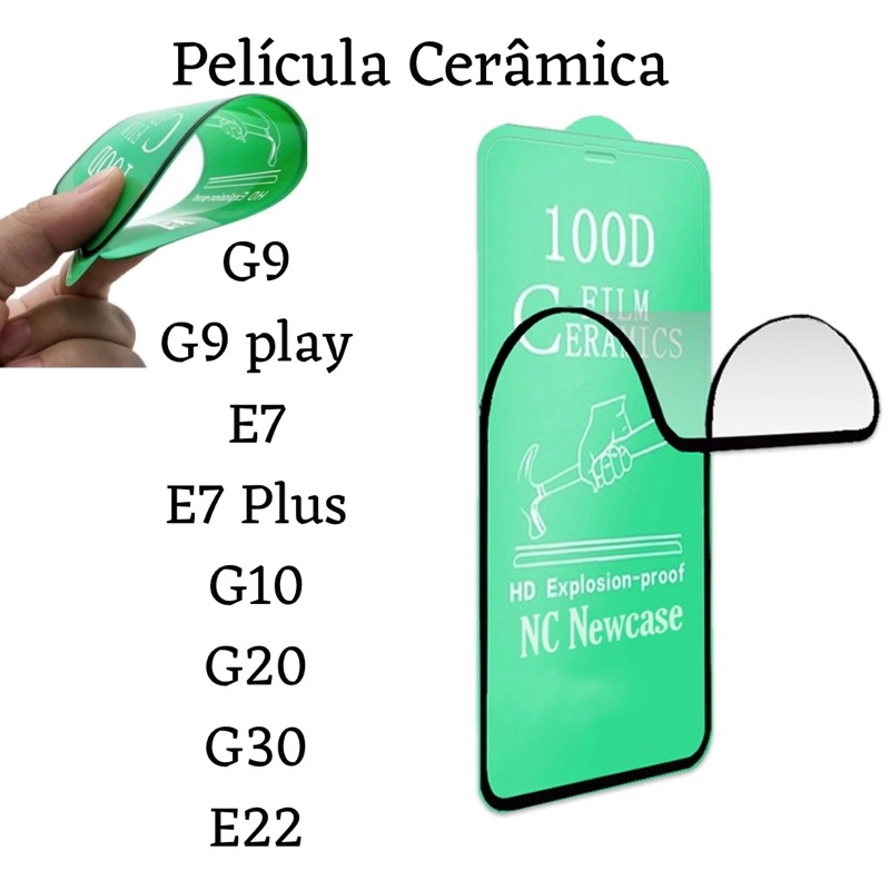 Película Cerâmica 3D Hidrogel Flexível Para Motorola Moto G9  G9 Play  E7  E7 Pl
