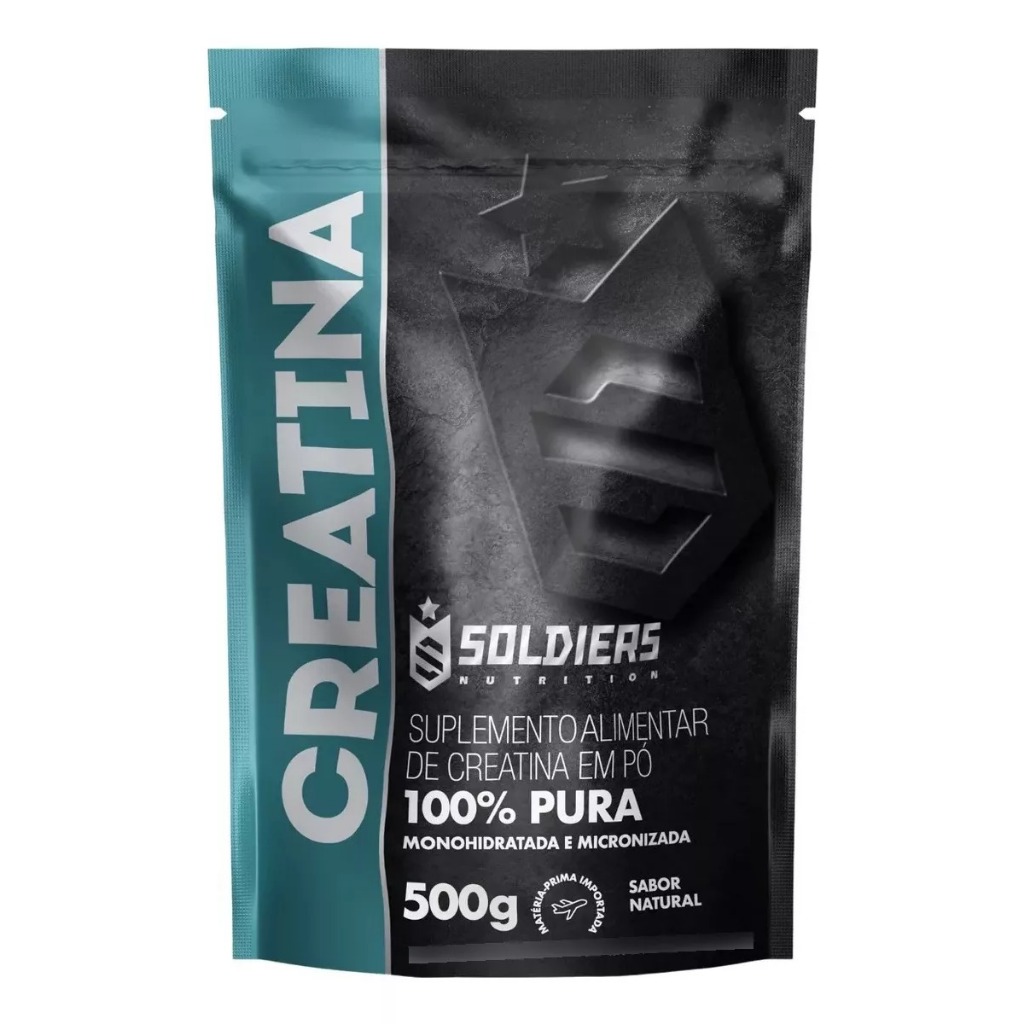 Creatina Monohidratada 500g - 100% Pura - Soldiers Nutrition Solder