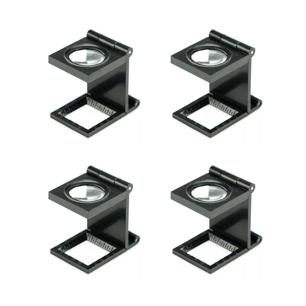 Kit 4 Lupas Conta Fios Gráfica Moda Têxtil Tecido Inspeção