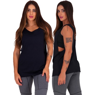 Regata Feminina Dry Poliamida Absorve Suor Academia em Oferta na Shopee