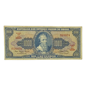 Cédula do Brasil - 1000 Cruzeiros - Ano 1961 - MBC - cédula colecionável