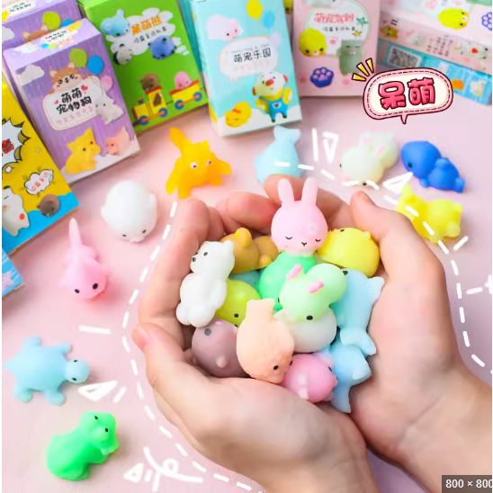 Kit 30 Squishy Mochi Bichinho Macio De Apertar Pop It Fidget