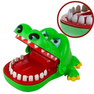 Brinquedo Infantil Jacaré Morde Dedo Clocodilo Dentista Verde Divertido