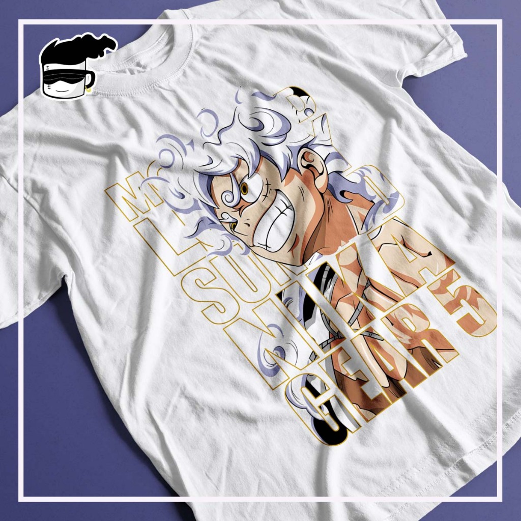 Camisa One Piece Luffy Nika Unissex Camisa Anime Gear 5