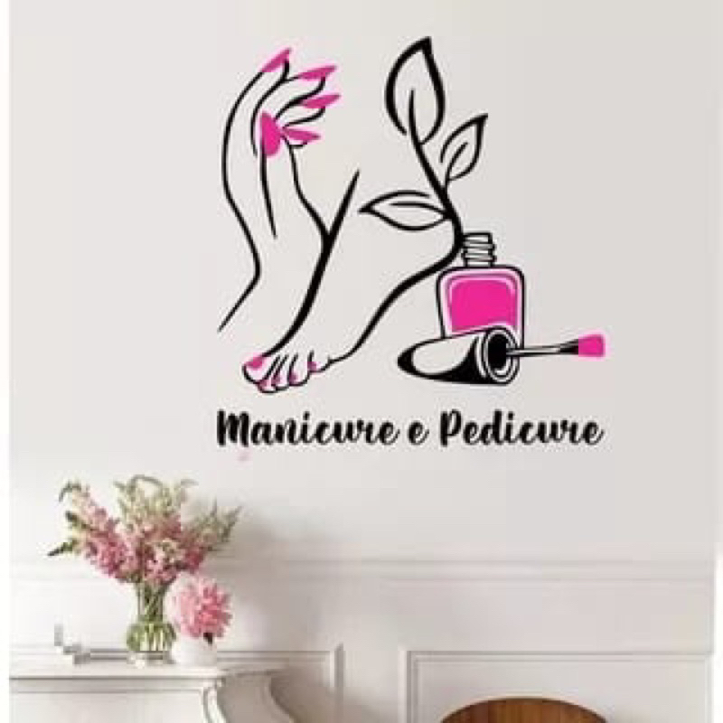 Adesivo Para Parede Manicure e Pedicure