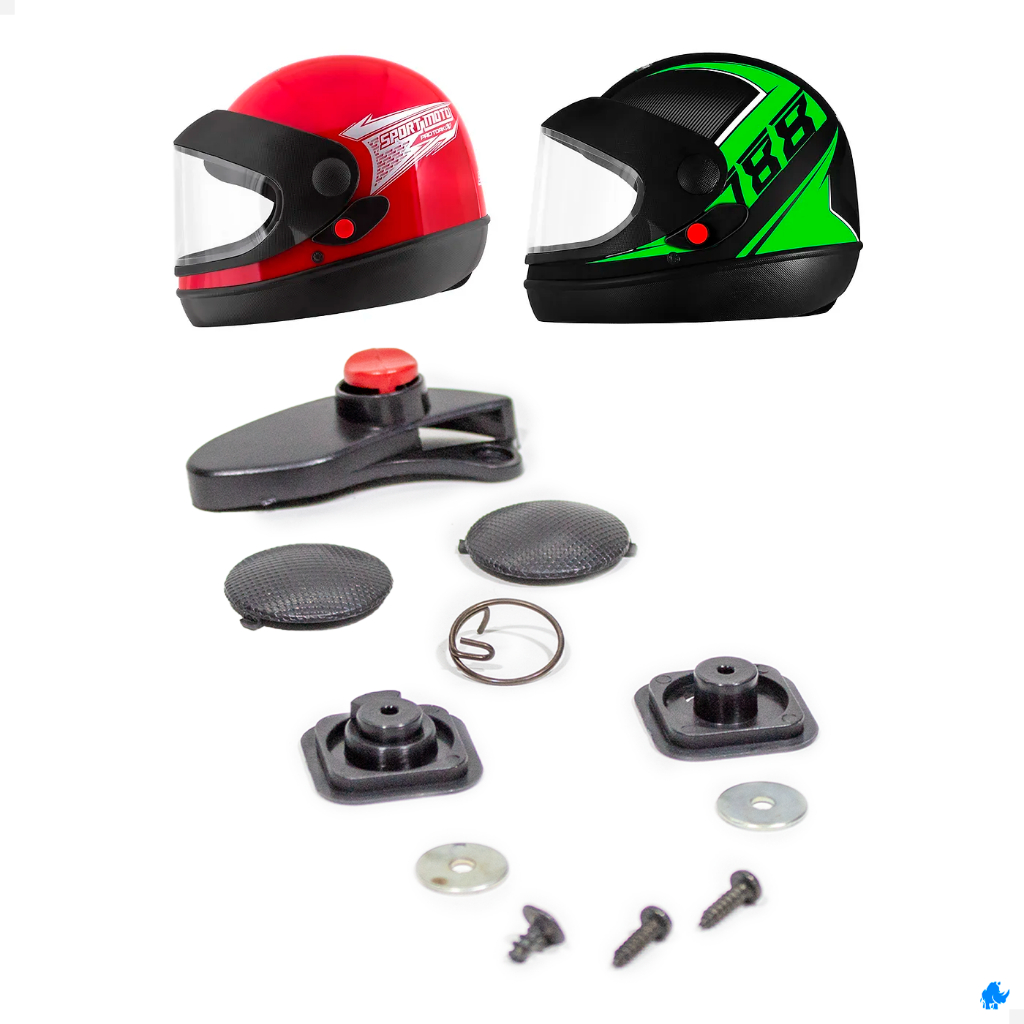 Reparo do botão Capacete Pro Tork Sport Moto Kit completo em Oferta na Shopee