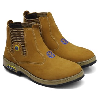 Bota New Botina Agriculture Couro Legitimo Nobuck Trabalho