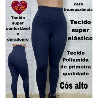 Calça Legging Feminina Cos Alto Suplex poliamida grosso Fitness Academia zero transparência plus