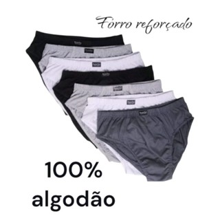 Kit 10 Cuecas Adulto Masculina Tradicional Slip 100% Algodão Premium P/M/G/GG
