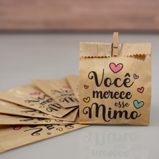 25UN Saco Papel Pardo para mimo Tam 10x15 Embalagem de Papel Pardo