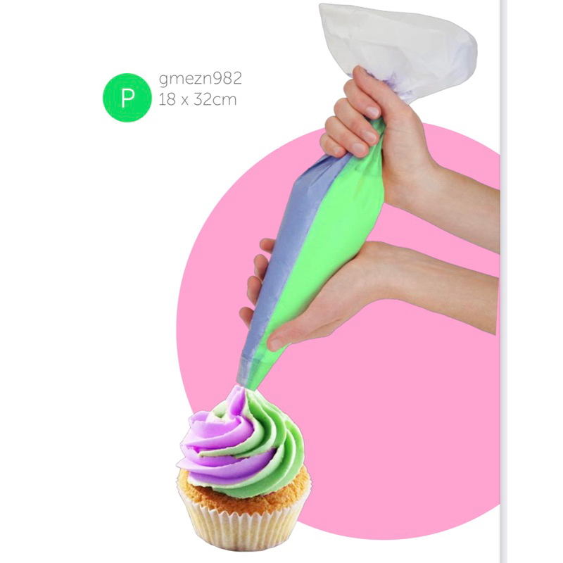 KIT MANGA DUPLA DE CONFEITAR PARA 2 SABORES SEM COSTURA  18x32cm em Oferta na Shopee