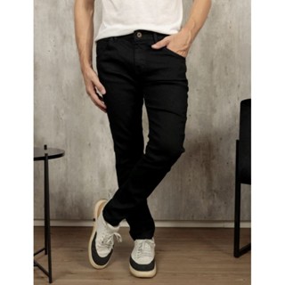 Calça Jeans Preta Masculina Skinny Básica Slim Original