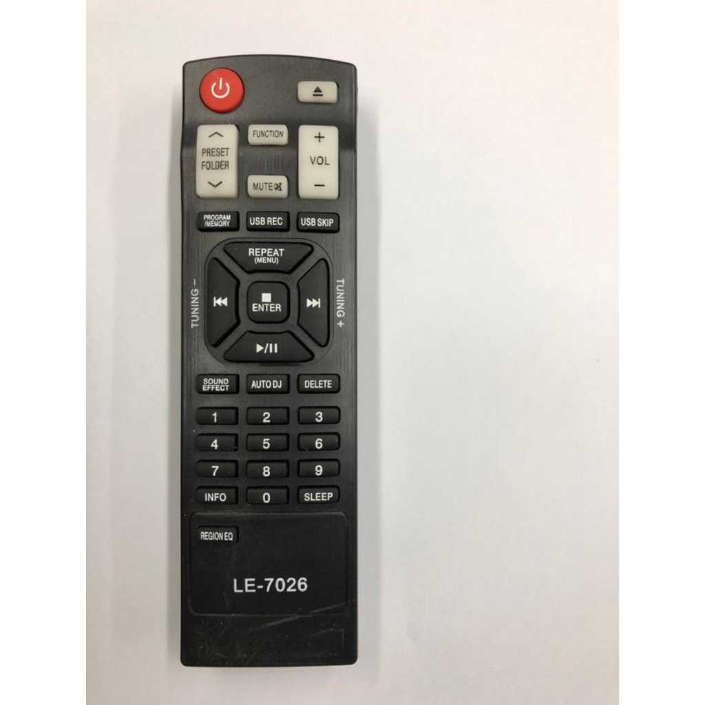 CONTROLE REMOTO PARA SOM Lm-m730a Mcd122 Mcd212 Lm-u1050 CM4320 LE 7026