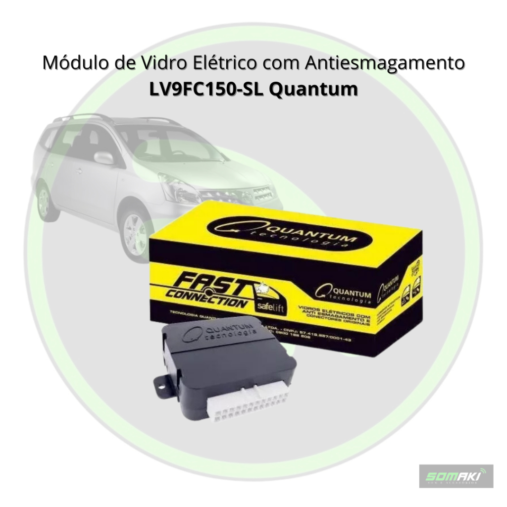 Modulo de Vidro Elétrico Antiesmagamento Quantum Linha Nissan